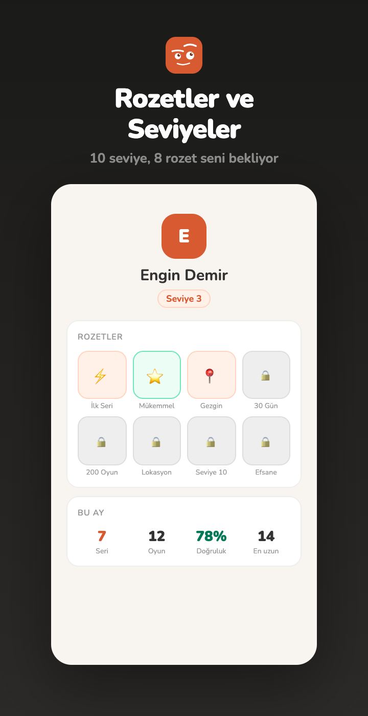 Rozetler ve seviye sistemi